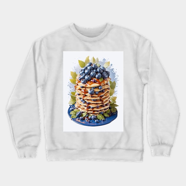 pancakes with blueberries Crewneck Sweatshirt by Beerlogoff